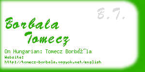 borbala tomecz business card